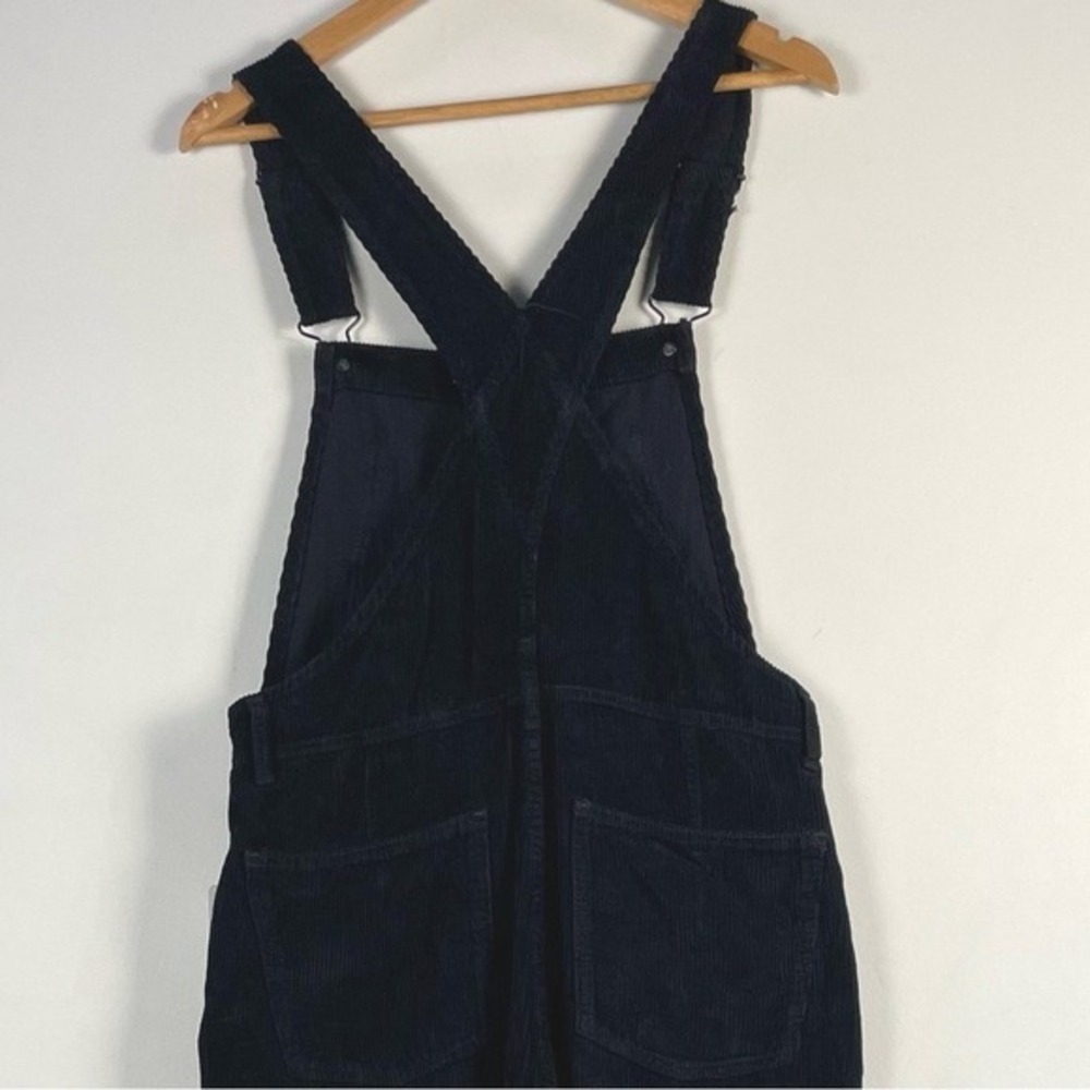 Free People Ziggy Wide Whale Corduroy Bib Overalls Black Size XS NEW Granola - Picture 5 of 7